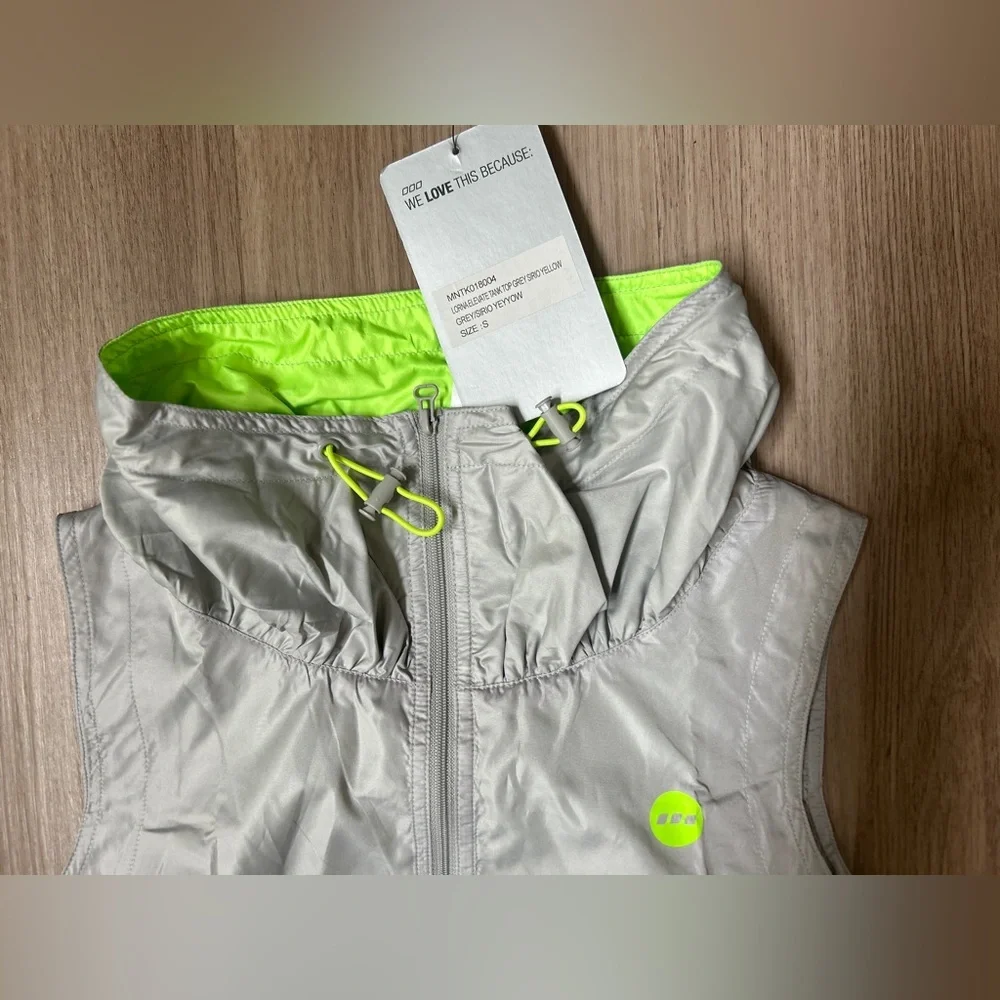 New Lorna Jane Active Women's Elevate Zip Up Sleeveless Vest Jacket Grey Small